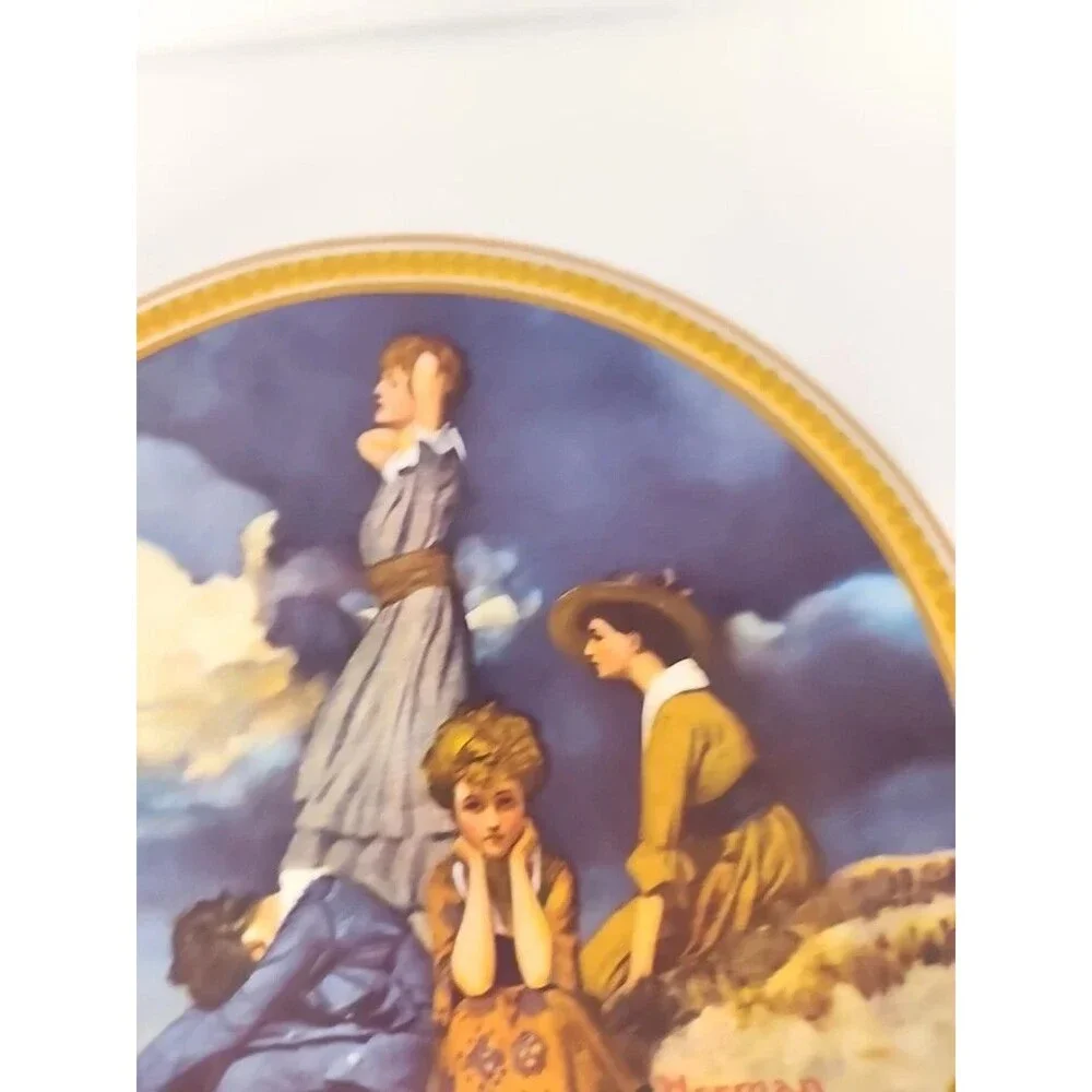 Norman Rockwell Waiting On The Shore Rediscovered Women Plate Limited Edition